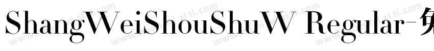 ShangWeiShouShuW Regular字体转换